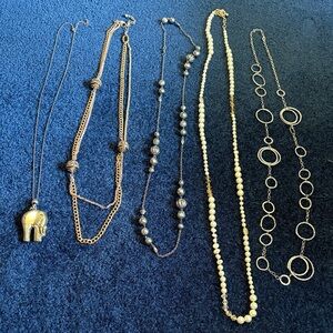 Elegant Gold and Silver Necklace Set